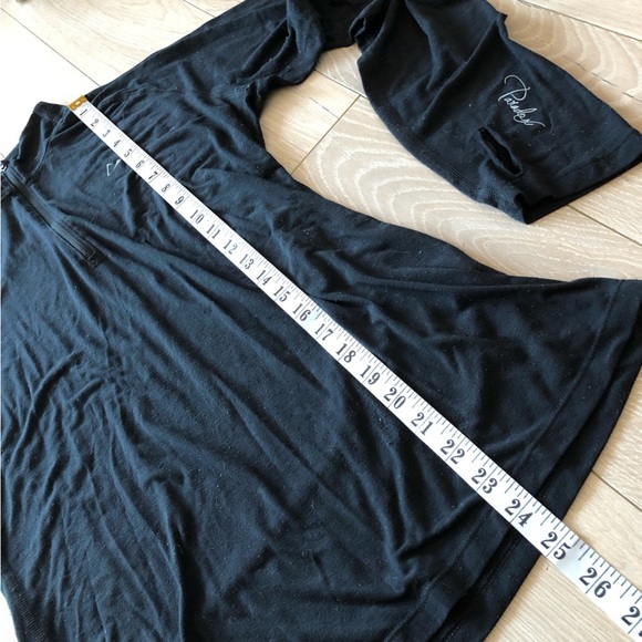 Paradox Merino Blend DriRelease Running 1/4 Zip Long Sleeve Top in Black Size L - Picture 4 of 11